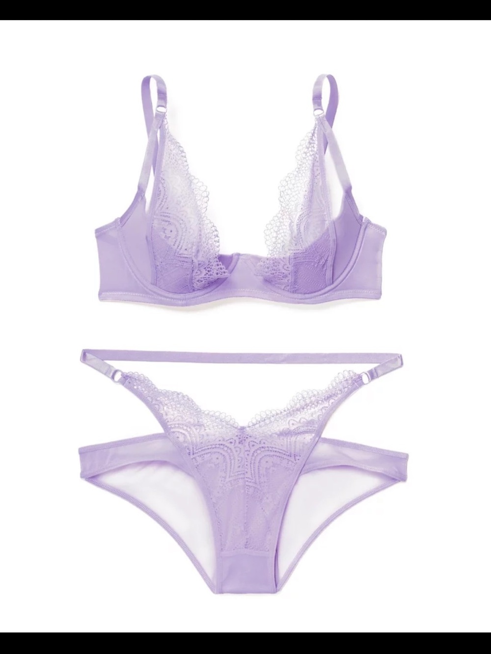 Adore Me Unlined Kaia Bra & Bikini Set in Lavender
